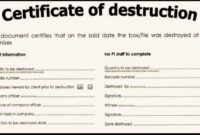 🥰5+ Free Certificate Of Destruction Sample Templates🥰 In Destruction with Awesome Certificate Of Disposal Template