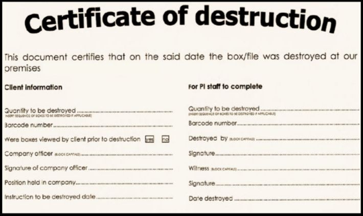 🥰5+ Free Certificate Of Destruction Sample Templates🥰 In Destruction with Awesome Certificate Of Disposal Template