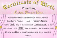 Fake Birth Certificate Maker / 15 Birth Certificate Templates Word Pdf within Fake Birth Certificate Template