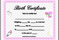 Fake Birth Certificate Maker Free / Birth Certificate Template Free within New Fake Birth Certificate Template