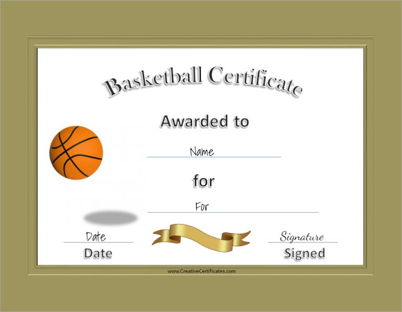 Free 20+ Sample Basketball Certificate Templates In Pdf | Ms Word | Psd throughout 7 Free Printable Softball Certificate Templates