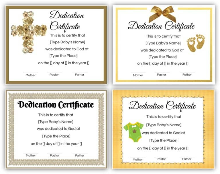 Free Baby Dedication Certificate | Editable And Printable with Fresh Free Printable Baby Dedication Certificate Templates