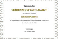 Free Blank Certificate Of Participation Template - Word (Doc) | Google Docs with regard to Certification Of Participation Free Template