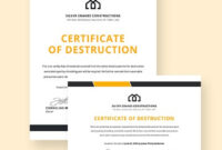 Free Certificate Of Destruction Template: Download 435+ Certificates In with regard to Free Certificate Of Destruction Template