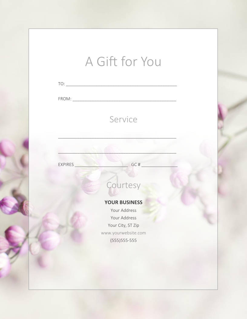 Free Gift Certificate Templates For Massage And Spa inside Free Salon Gift Certificate Template