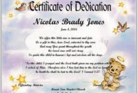 Free Printable Baby Dedication Certificate Template Awesome Baby throughout Baby Dedication Certificate Template