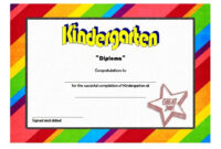 Free Printable Kindergarten Diploma Certificate Template 1 In 2020 pertaining to Kindergarten Graduation Certificates To Print Free