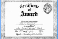 Free School Award Certificate Templates Of 9 Best Of School Award throughout Fascinating Academic Award Certificate Template