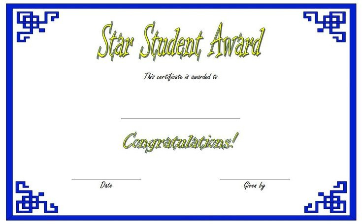 Free Star Student Certificate Template Version 7 In 2020 Throughout within Simple Star Student Certificate Templates
