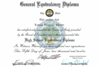 Ged Diploma Professional Layouts Created From Real Certificates within Ged Certificate Template