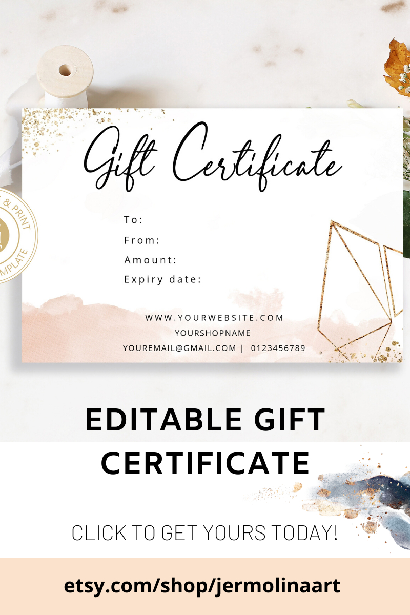 Gift Certificate Template For Small Business. Corjl Editable Gift pertaining to New Small Certificate Template