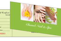 Gift Certificates Printing For Nail Salon for Nail Salon Gift Certificate Template