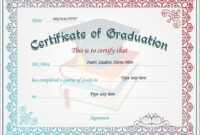 Graduation Certificates | Graduation Certificate Template Intended For regarding Graduation Gift Certificate Template Free