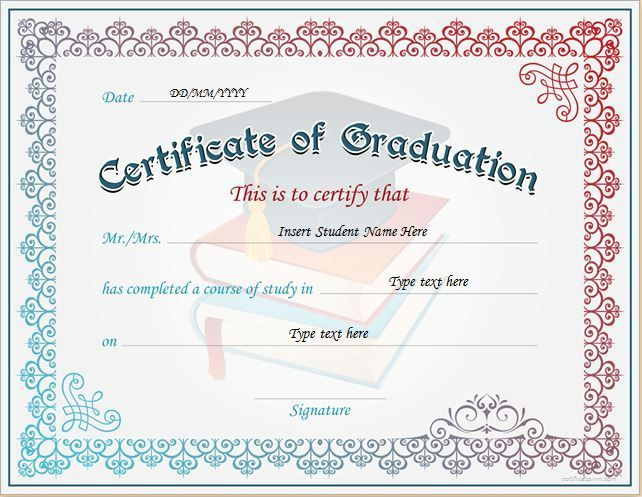 Graduation Certificates | Graduation Certificate Template Intended For regarding Graduation Gift Certificate Template Free