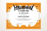 Halloween Blank Certificate Template Editable Printable | Etsy regarding Amazing Halloween Costume Certificate