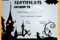 Halloween Costume Award Certificates | Printable Halloween Invitations for Amazing Halloween Costume Certificate