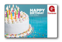 Happy Birthday To You – Gift Card pertaining to Happy Birthday Gift Certificate