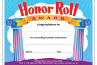 High Honor Roll Achievement Certificate Set Of 30 – Nocreem throughout 9 Math Achievement Certificate Template Ideas