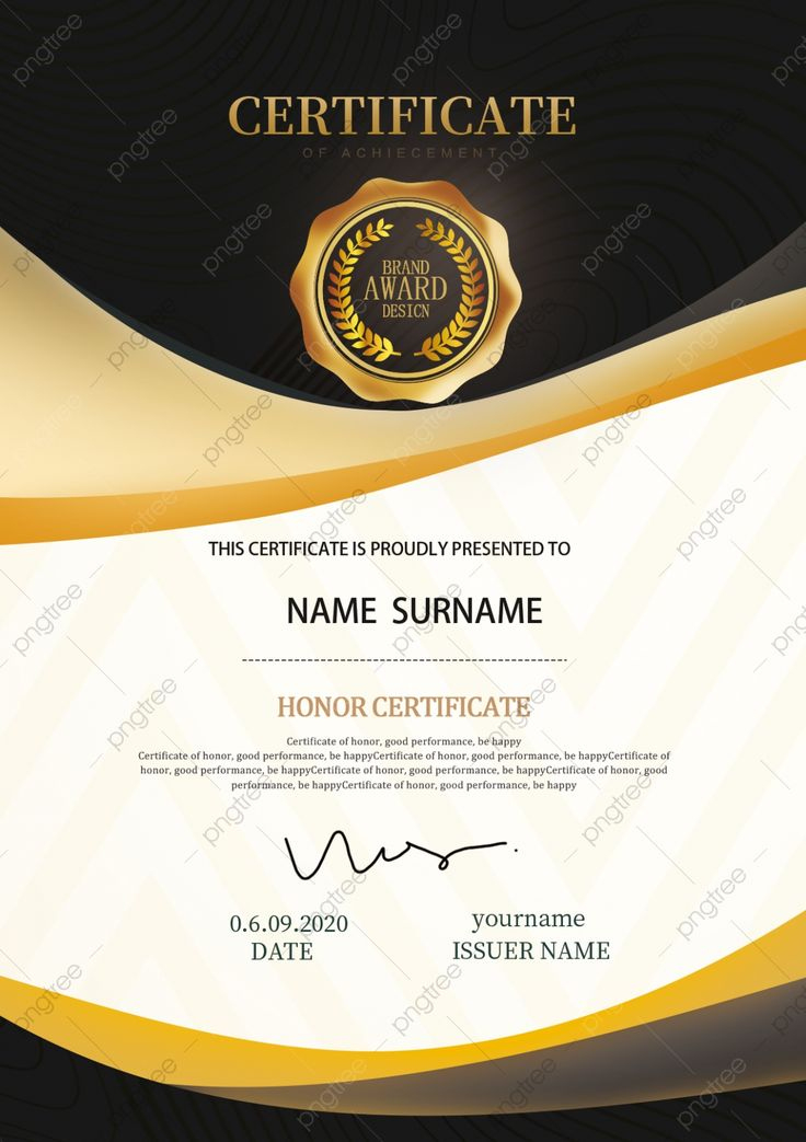 High Quality Honor Certificate, Honor Certificate, Gold Badge regarding Simple High Resolution Certificate Template