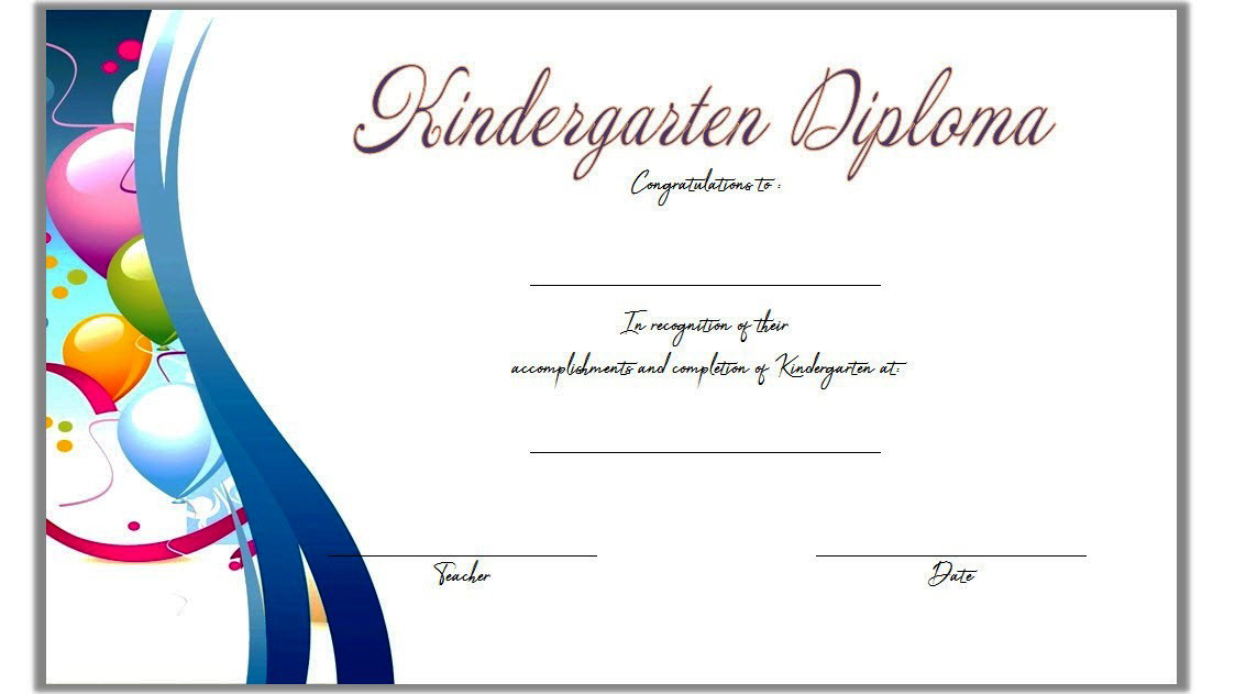 Kindergarten Completion Certificate Templates [9+ Best Designs] regarding 7 Kindergarten Diploma Certificate Templates Free