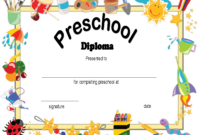 Kindergarten Diploma Certificate Templates ~ Sample Certificate throughout Fantastic Kindergarten Graduation Certificate Printable