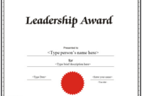 Leadership Award Certificate Template 4 – Best Templates Ideas For You regarding Fascinating Leadership Award Certificate Templates