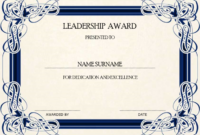Leadership Award | Mydraw intended for Leadership Award Certificate Templates