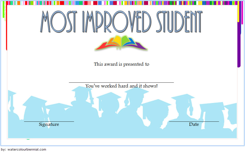 Most Improved Student Certificate: 10+ Template Designs Free for Student Leadership Certificate Template Ideas
