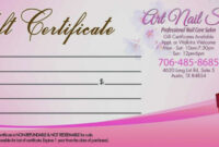 Nail Salon Gift Certificate Template | Updated On July 2021 with Salon Gift Certificate Template