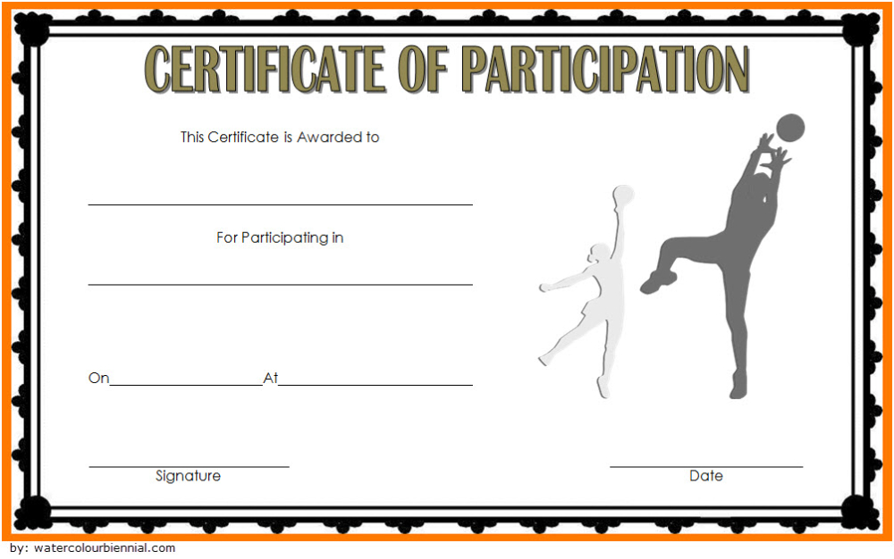 Netball Participation Certificate Template Free 1 In 2020 Regarding in New Netball Certificate Templates Free 17 Concepts