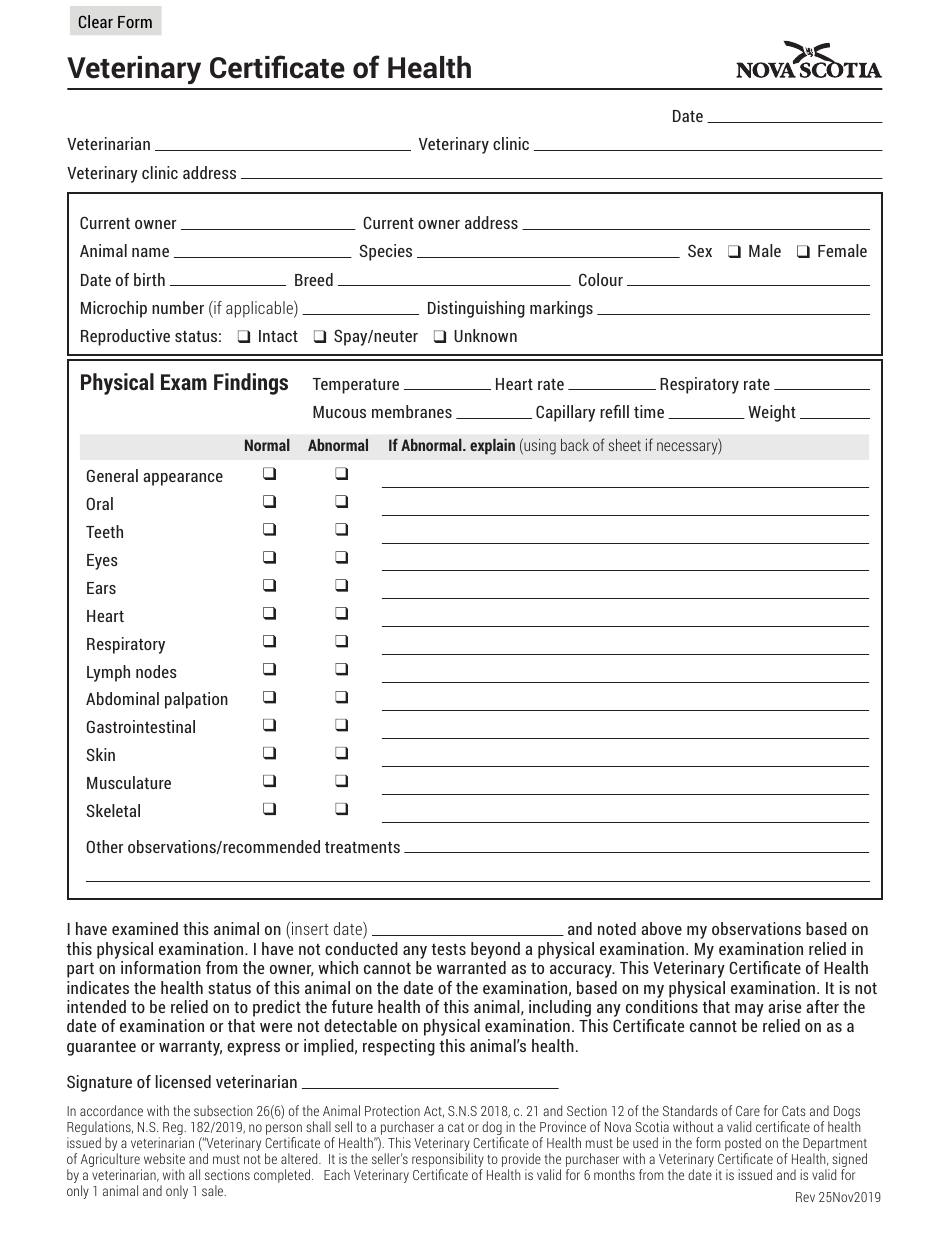 Pet Health Certificate Online Fill Online Printable Fillable Blank inside Fresh Veterinary Health Certificate Template
