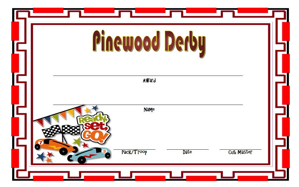 Pinewood Derby Certificate Template - 7+ Greatest Designs regarding 9 Worlds Best Mom Certificate Templates Free
