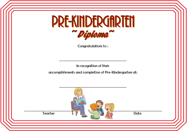 Pre K Diploma Certificate Editable - 10+ Great Templates pertaining to Fresh 7 Kindergarten Diploma Certificate Templates Free