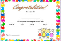 Pre Kindergarten Certificate Of Completion Printable (1St Design in Fantastic Kindergarten Graduation Certificate Printable