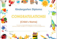 Preschool Graduation Diploma Free Printable – Free Printable inside Kindergarten Graduation Certificate Printable