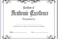 Printable Academic Award Certificate Template | Certificate Templates throughout Fascinating Academic Award Certificate Template