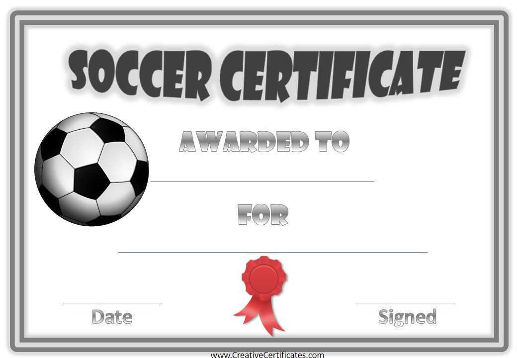 Printable Soccer Award Certificate | Soccer Awards, Award Template, Soccer pertaining to Simple Soccer Award Certificate Template