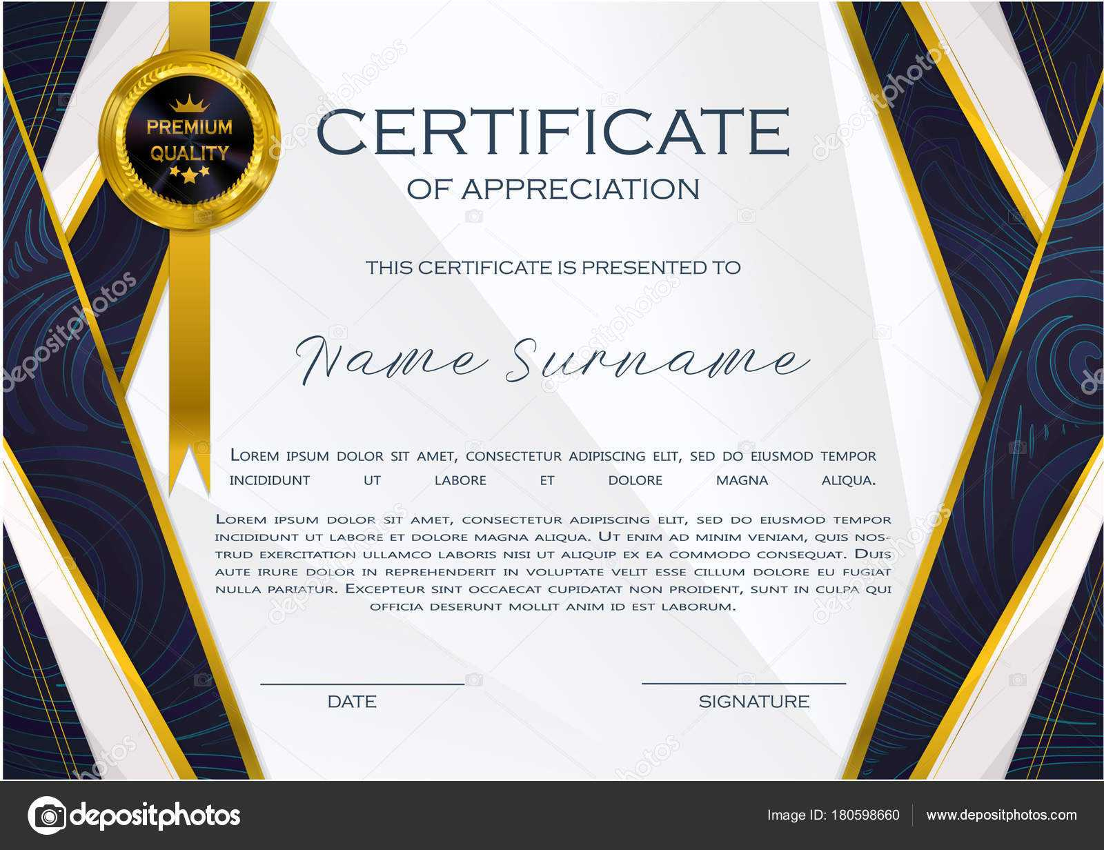 Qualification Certificate Appreciation Design Elegant Luxury With High regarding Simple High Resolution Certificate Template