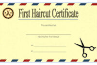 Quality First Haircut Certificate | Certificate Templates, Printable inside New First Haircut Certificate