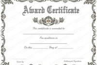 Royal Award Certificate Template – Get Certificate Templates intended for Fascinating 7 Scholarship Award Certificate Editable Templates