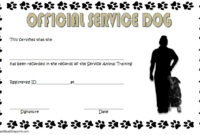 Service Dog Certificate Template – 7+ Latest Designs intended for Amazing Dog Obedience Certificate Template
