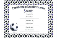 Soccer Award Certificate Template | Templates Example regarding Soccer Award Certificate Template