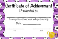 Soccer Award Certificate Templates Free for Soccer Award Certificate Template