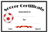 Soccer Award Certificates Template | 101 Printable regarding Simple Soccer Award Certificate Template