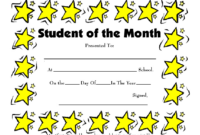 Student Of The Month Certificate Template Download Printable Pdf in Free Student Certificate Templates