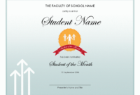 Student Of The Year Award Certificate Templates – Templates Example within Fascinating Academic Award Certificate Template