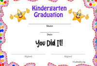 Thumbs Up Kindergarten Graduation Certificate - Acn Latitudes with Kindergarten Graduation Certificates To Print Free