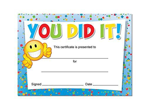 'You Did It!' Award Certificates - 16 X A6 Card Awards, Schools within Awesome Free 9 Smart Robotics Certificate Template Designs