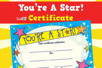You'Re A Star Certificate | Student Of The Week, Star Students, Student intended for Simple Star Student Certificate Templates