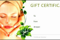 10 Beauty Gift Voucher Template Free – Sampletemplatess – Sampletemplatess pertaining to Simple Free Spa Gift Certificate Templates For Word